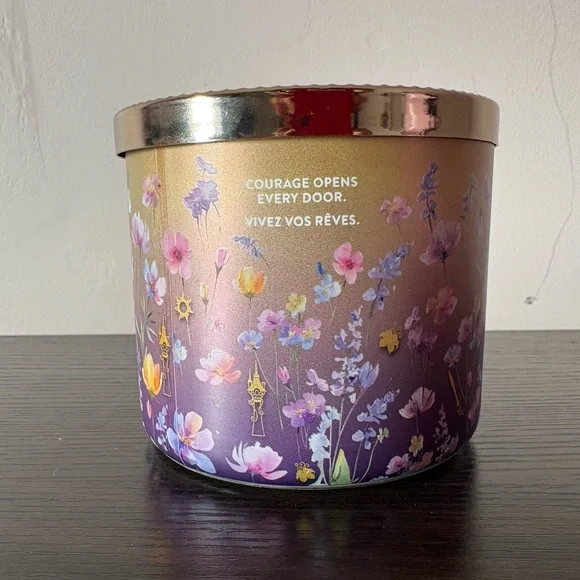 Bath & Body Works Rapunzel Floral Candle - Purple & Gold - Picture 4 of 4